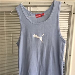 Puma light blue tank with logo